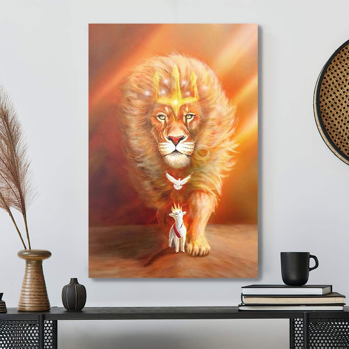 Bible Verse Jesus Lion And Sheep Christian Canvas Print Bible Verse Jesus Lion And Sheep Christian Canvas Print