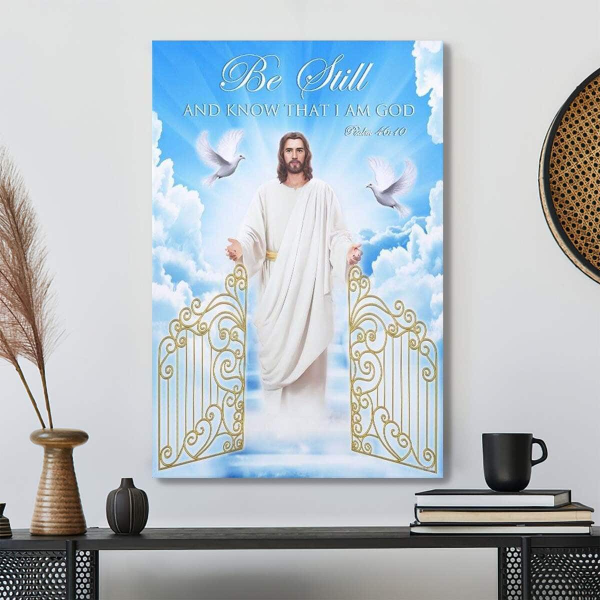 Bible Verse Be Still And Know That I Am God Canvas Print