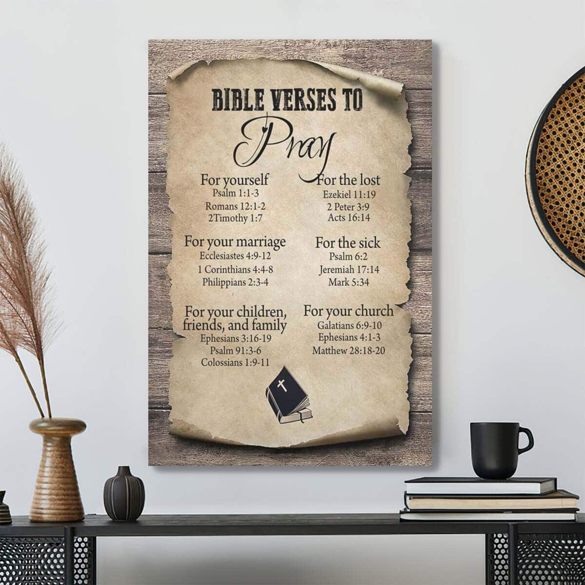 Bible Verse Bible Verse To Pray Scripture Canvas Print ...