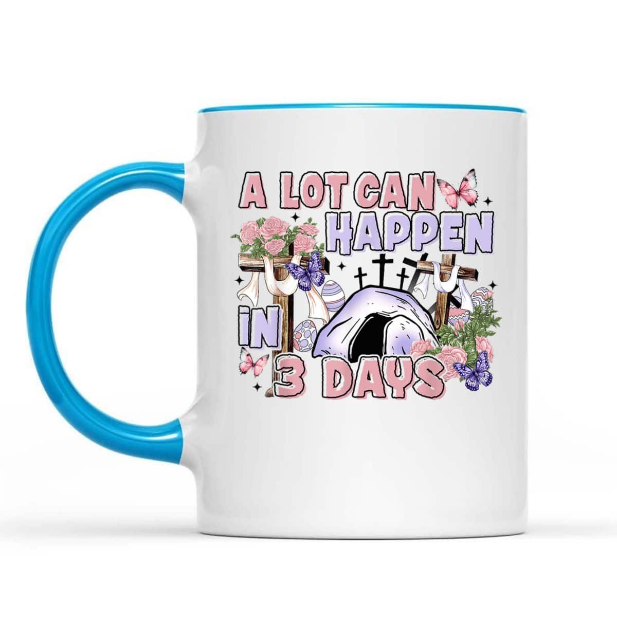 A Lot Can Happen In 3 Days Floral Cross Christian Easter Day T-Shirt A Lot Can Happen In 3 Days Floral Cross Christian Easter Day T-Shirt