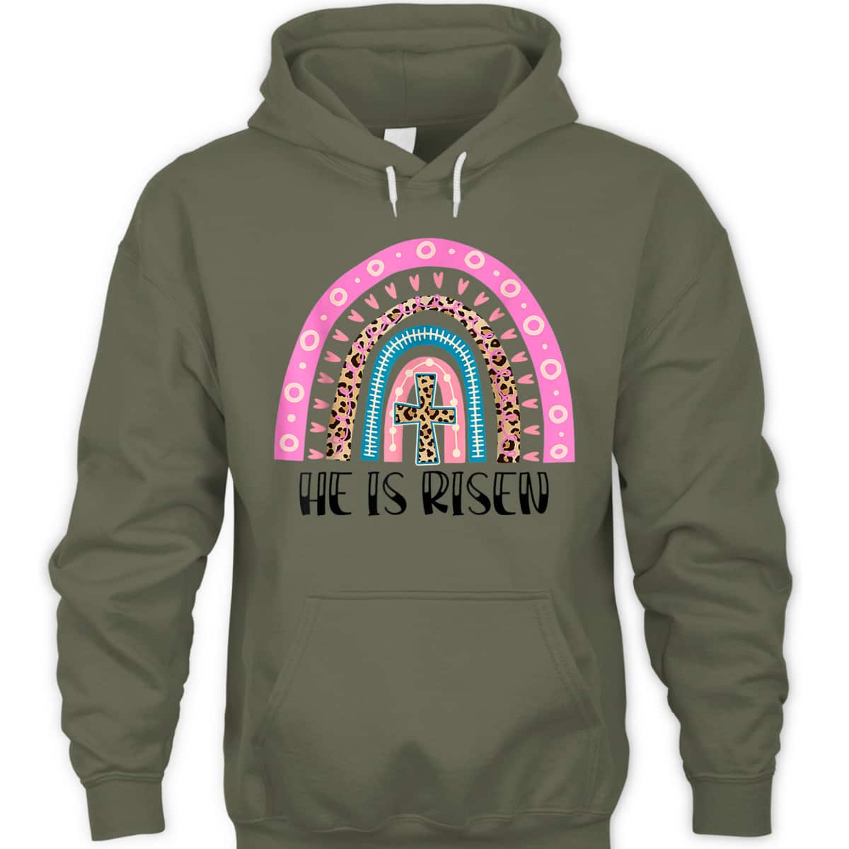 He Is Risen Christian Happy Easter Leopard Boho Rainbow T-Shirt He Is Risen Christian Happy Easter Leopard Boho Rainbow T-Shirt