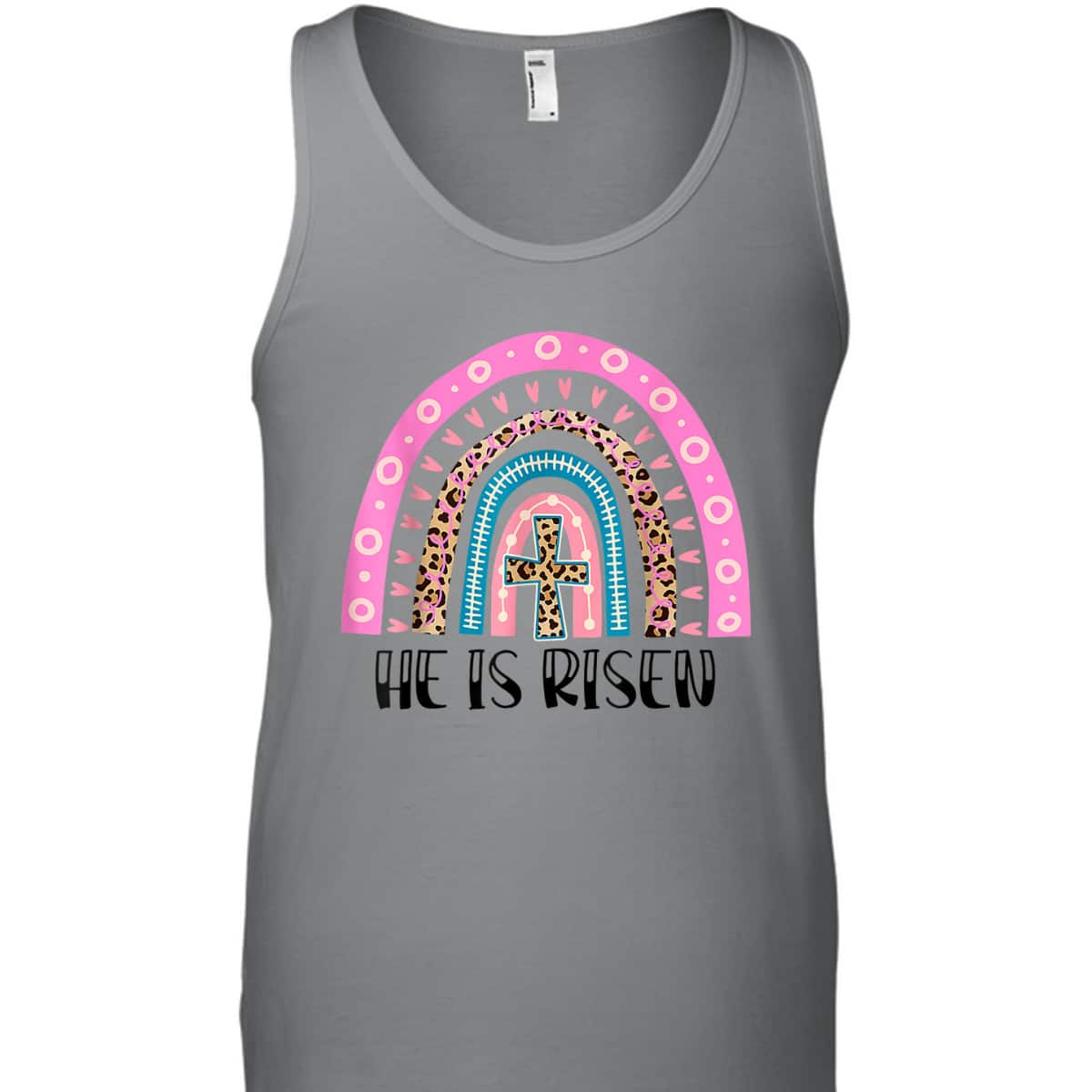 He Is Risen Christian Happy Easter Leopard Boho Rainbow T-Shirt He Is Risen Christian Happy Easter Leopard Boho Rainbow T-Shirt