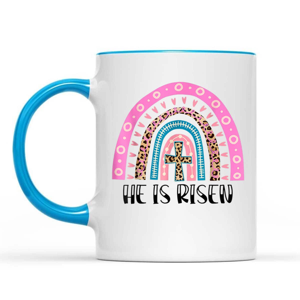 He Is Risen Christian Happy Easter Leopard Boho Rainbow T-Shirt He Is Risen Christian Happy Easter Leopard Boho Rainbow T-Shirt