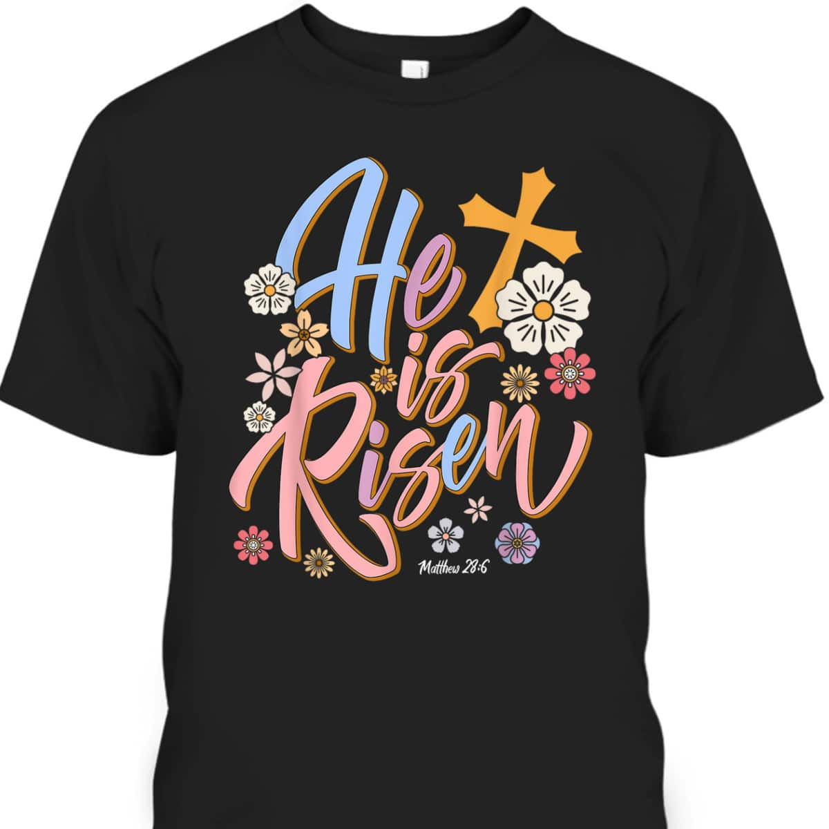 Easter Retro Groovy He Is Risen Christian Easter Day T-Shirt