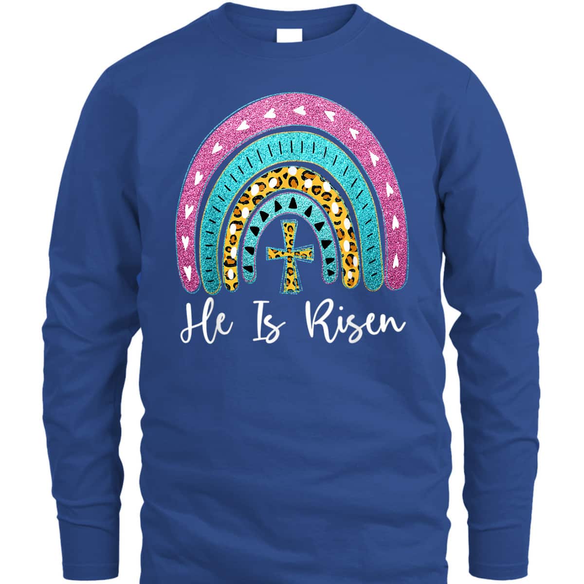 Leopard Rainbow He Is Risen Easter Day Christians Christ T-Shirt Leopard Rainbow He Is Risen Easter Day Christians Christ T-Shirt