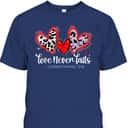 Leopard Heart Love Never Fails Christian Valentine's Day T-Shirt Leopard Heart Love Never Fails Christian Valentine's Day T-Shirt