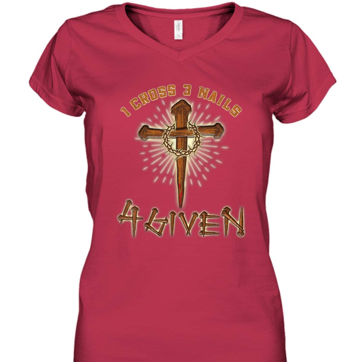 Easter Jesus 1 Cross 3 Nails 4 Given Religious Christian T-Shirt Easter Jesus 1 Cross 3 Nails 4 Given Religious Christian T-Shirt