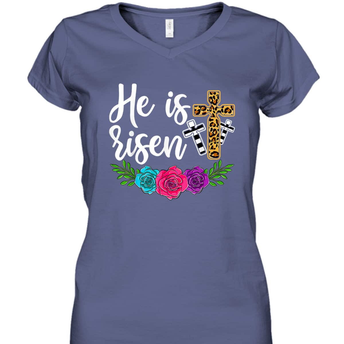 Happy Easter Day Christian Cross He Is Risen T-Shirt Happy Easter Day Christian Cross He Is Risen T-Shirt