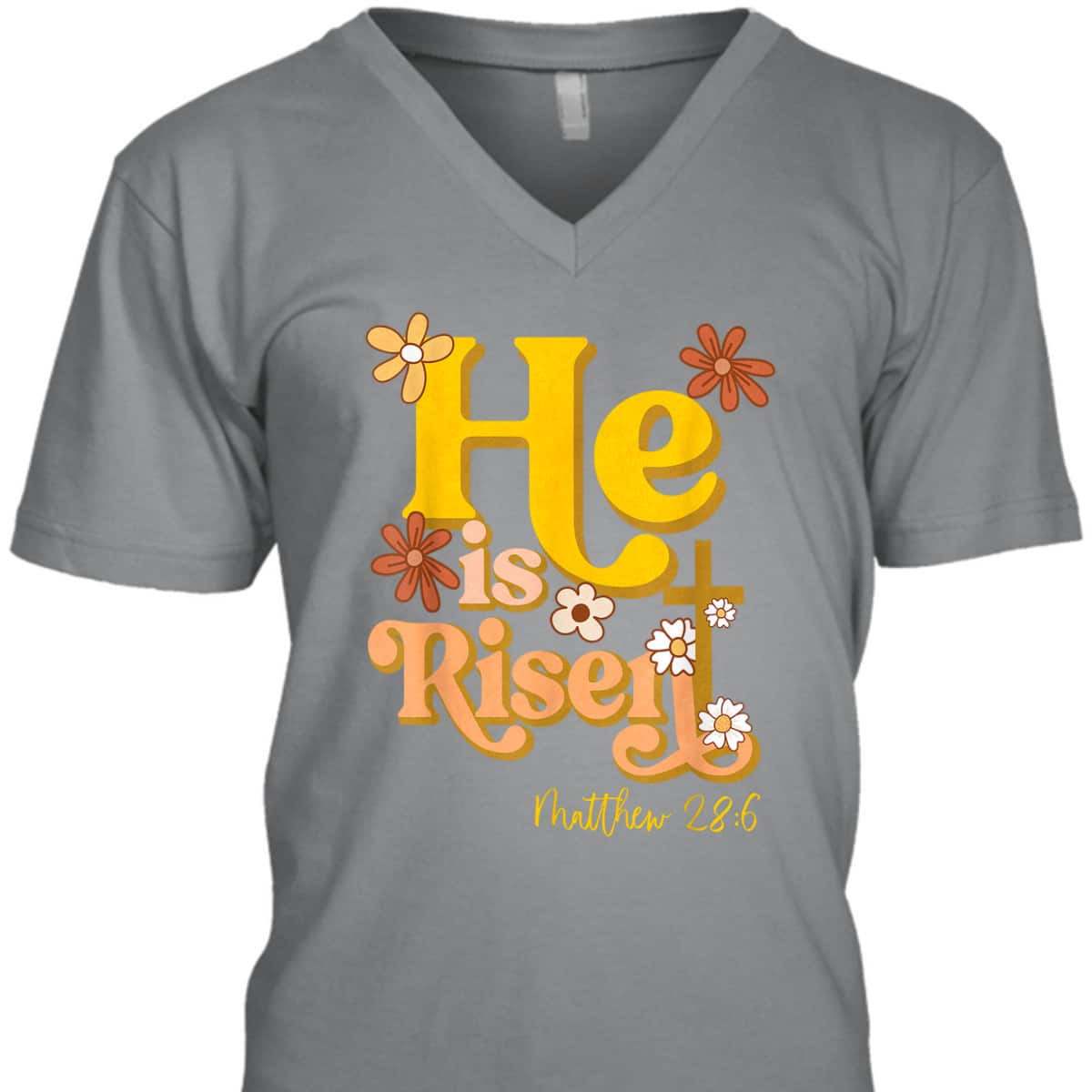 Retro Easter He Is Risen Christian Faith Groovy Floral T-Shirt Retro Easter He Is Risen Christian Faith Groovy Floral T-Shirt