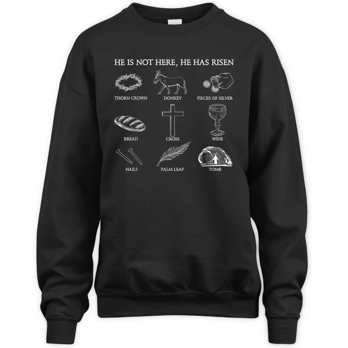 He Is Not Here He Has Risen Jesus Christian Cross Easter Day T-Shirt He Is Not Here He Has Risen Jesus Christian Cross Easter Day T-Shirt