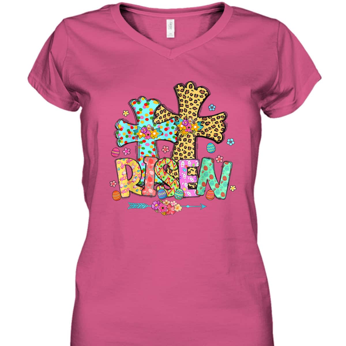 He Is Risen Matthew 28 6 Leopard Cross Christian Easter Day T-Shirt He Is Risen Matthew 28 6 Leopard Cross Christian Easter Day T-Shirt