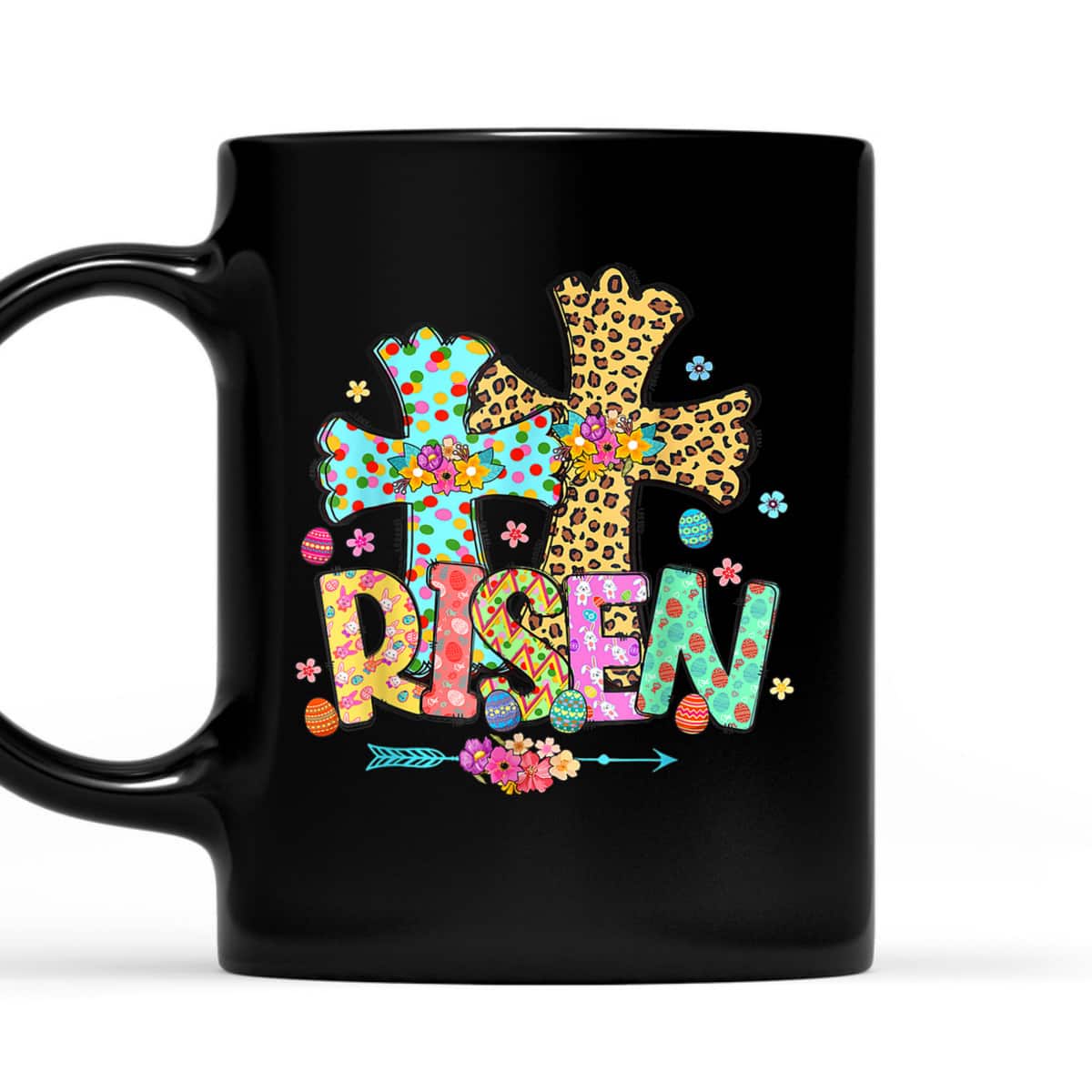 He Is Risen Matthew 28 6 Leopard Cross Christian Easter Day T-Shirt He Is Risen Matthew 28 6 Leopard Cross Christian Easter Day T-Shirt