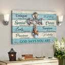 God Jesus God Says You Are Seashell Cross Christian Canvas Wall Art