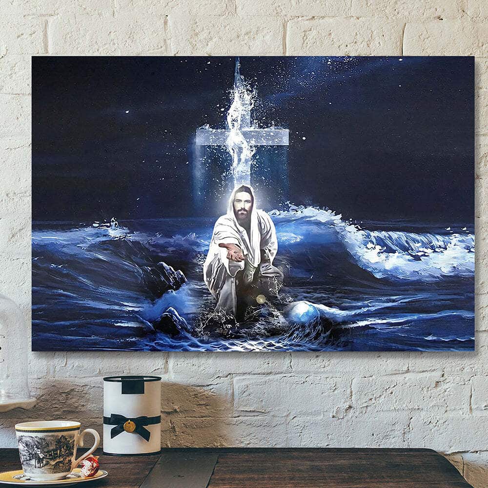Christian Scripture Jesus Hands Saves Christian Canvas Wall Art Christian Scripture Jesus Hands Saves Christian Canvas Wall Art