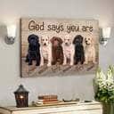 Jesus God Labrador God Says You Are Canvas Wall Art