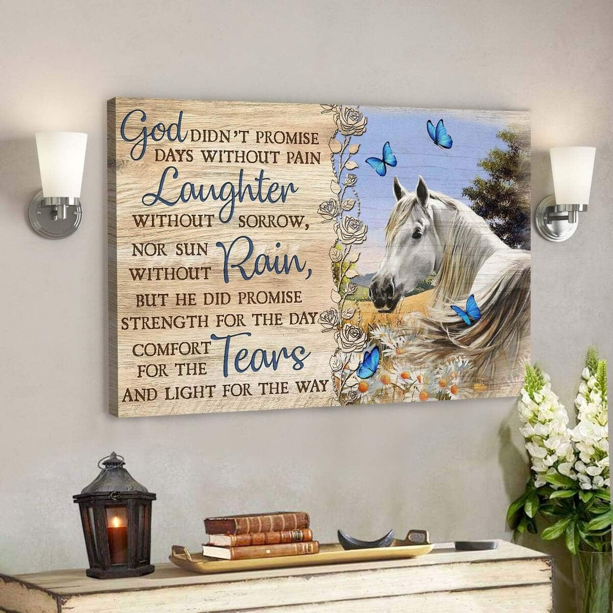 God Jesus Didn't Promise Days Without Pain Canvas Wall Art