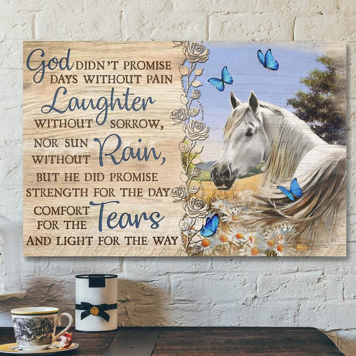 God Jesus Didn't Promise Days Without Pain Canvas Wall Art God Jesus Didn't Promise Days Without Pain Canvas Wall Art