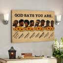 Jesus Scripture God Says You Are Bible Verse Canvas Wall Art Jesus Scripture God Says You Are Bible Verse Canvas Wall Art