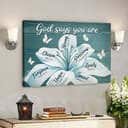 God Bible Verse Scripture God Says You Are Strong Canvas Wall Art