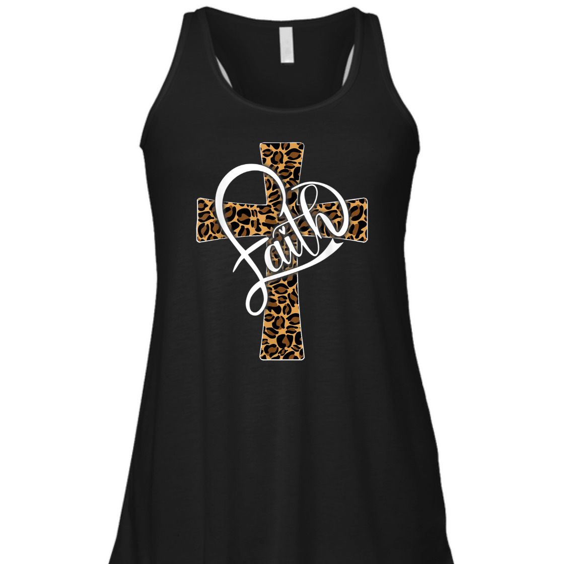 Faith With Leopard Cheetah Christian Cross Perfect T-Shirt For Believers
