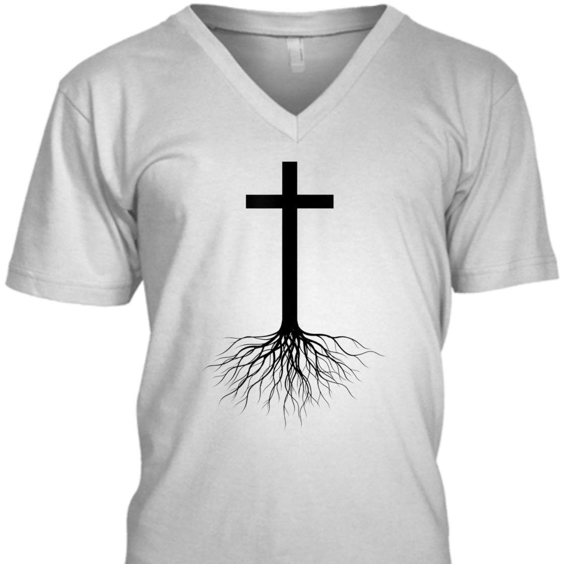 Jesus Cross Rooted In Christ Perfect T-Shirt For Christ Lovers