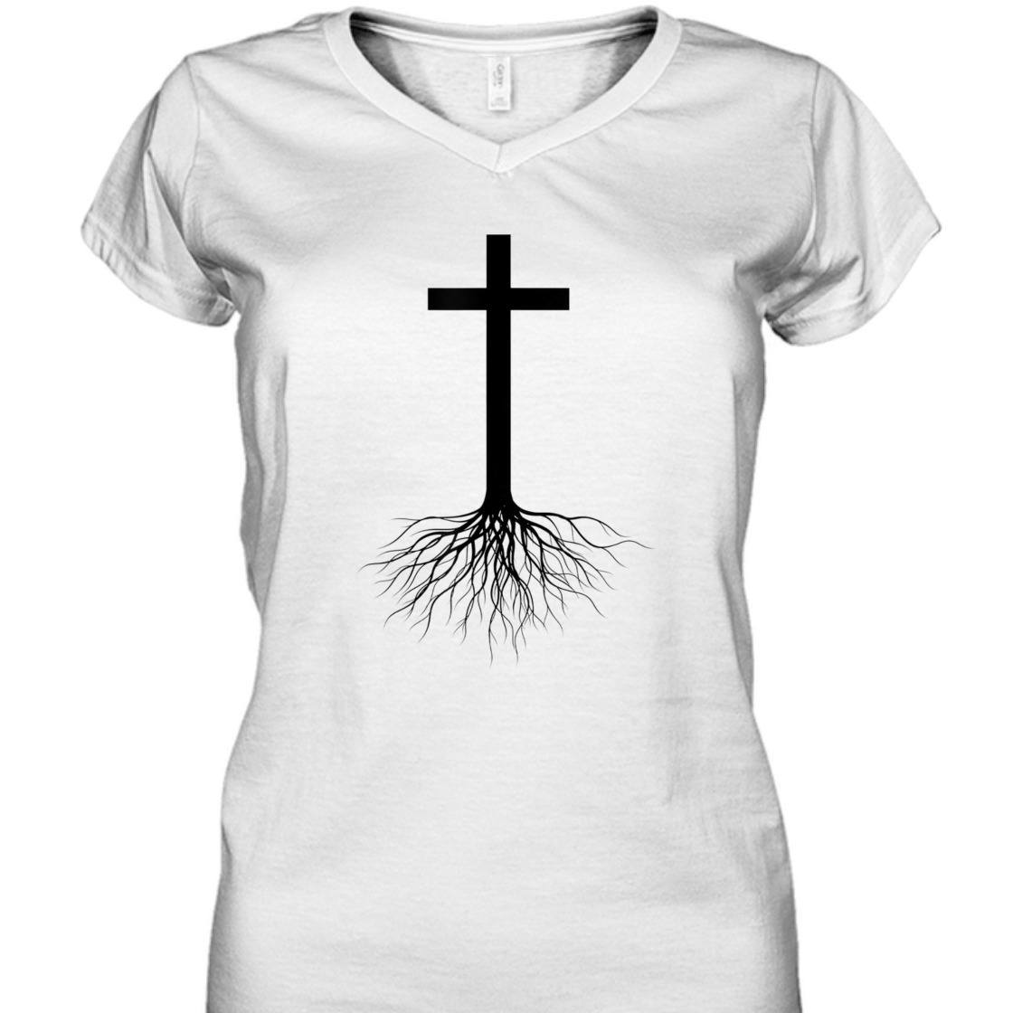 Jesus Cross Rooted In Christ Perfect T-Shirt For Christ Lovers Jesus Cross Rooted In Christ Perfect T-Shirt For Christ Lovers