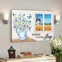 God Bible Verse Butterfly And Flower Today I Choose Joy Scripture Canvas Wall Art