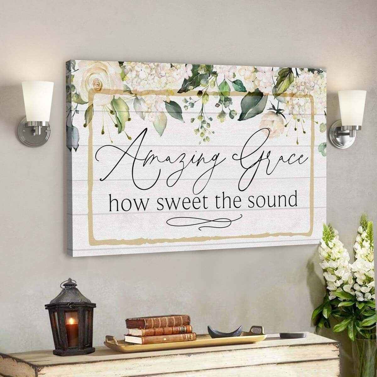 God Jesus Amazing Grace How Sweet The Sound Christian Canvas Wall Art God Jesus Amazing Grace How Sweet The Sound Christian Canvas Wall Art