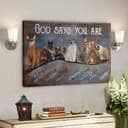 Bible Verse Cat God Say You Are Amazing Canvas Wall Art