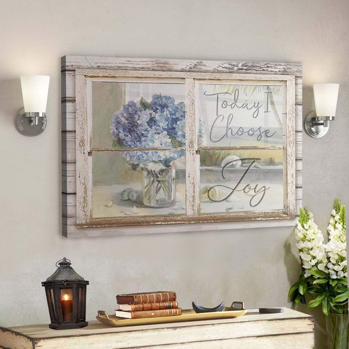 Bible Verse Beautiful Flower Today I Choose Joy Canvas Wall Art Bible Verse Beautiful Flower Today I Choose Joy Canvas Wall Art