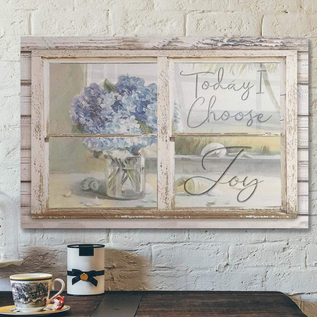 Bible Verse Beautiful Flower Today I Choose Joy Canvas Wall Art Bible Verse Beautiful Flower Today I Choose Joy Canvas Wall Art