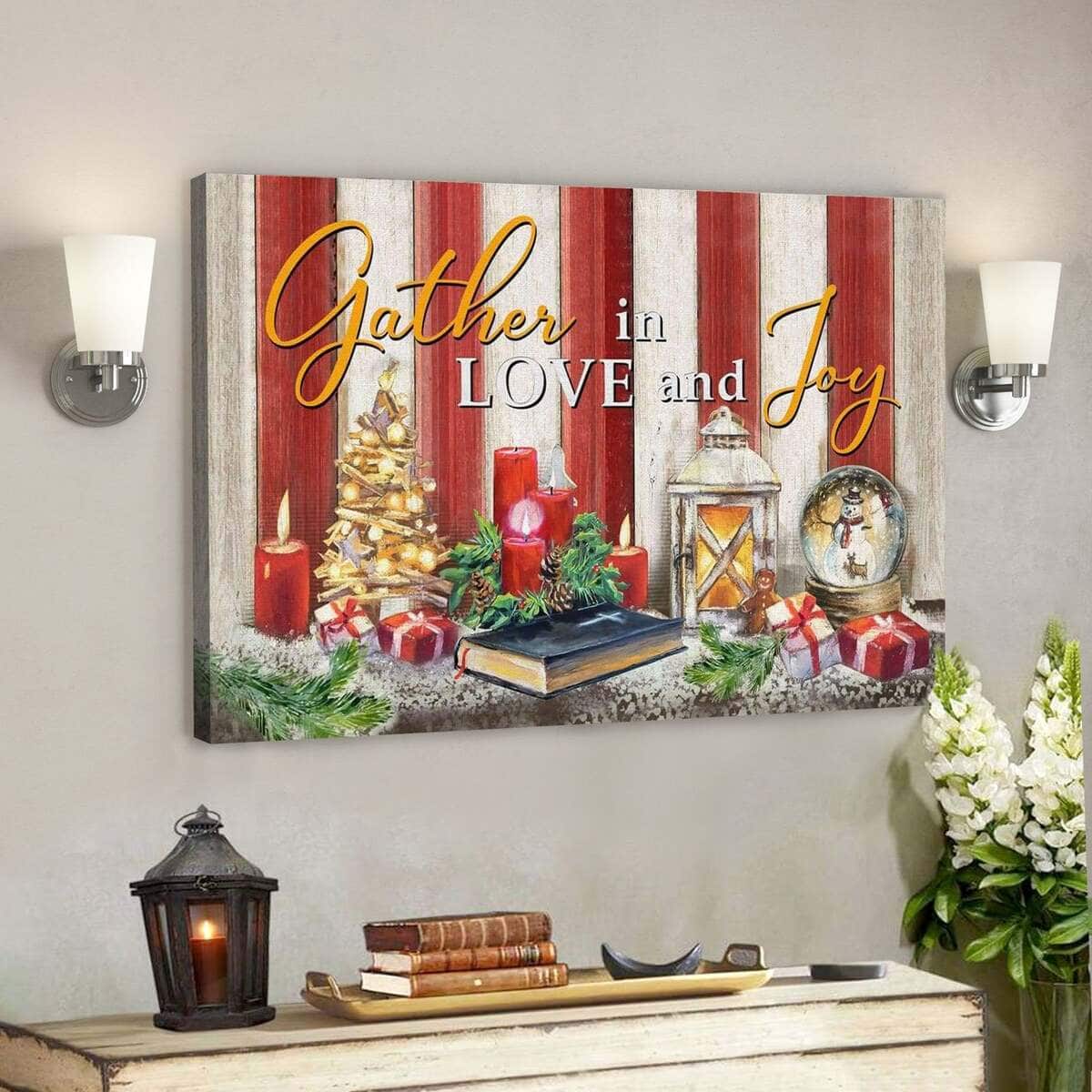God Jesus Gather In Love And Joy Christian Christmas Canvas Wall Art God Jesus Gather In Love And Joy Christian Christmas Canvas Wall Art