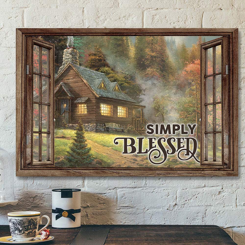 Bible Verse Christian Art Jesus Simply Blessed Canvas Wall Art Bible Verse Christian Art Jesus Simply Blessed Canvas Wall Art
