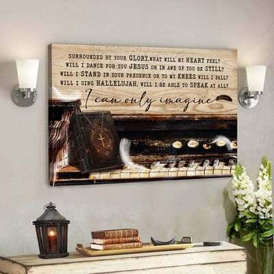 Christian Piano Painting The Holy Bible I Can Only Imagine Canvas Wall Art