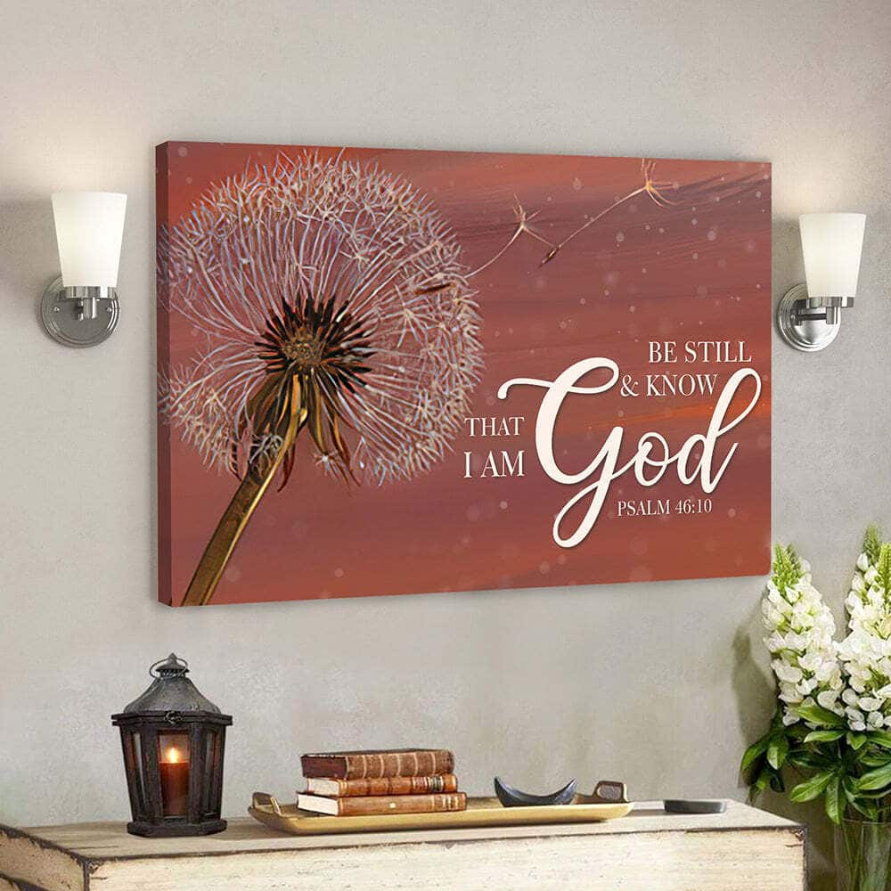 Bible Verse Scripture Jesus Be Still And Know That I Am God Canvas Wall Art