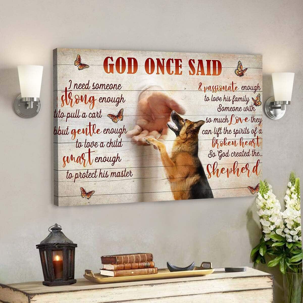 Bible Verse God Created The Shepherd German Take My Hand Jesus Canvas Wall Art Bible Verse God Created The Shepherd German Take My Hand Jesus Canvas Wall Art