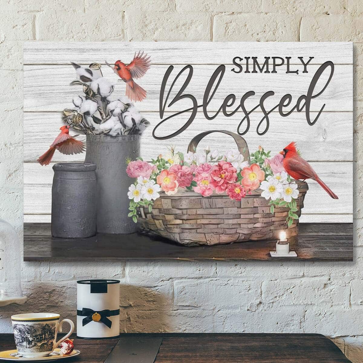 Bible Verse Simply Blessed Hummingbird Flowers Scripture Canvas Wall Art Bible Verse Simply Blessed Hummingbird Flowers Scripture Canvas Wall Art