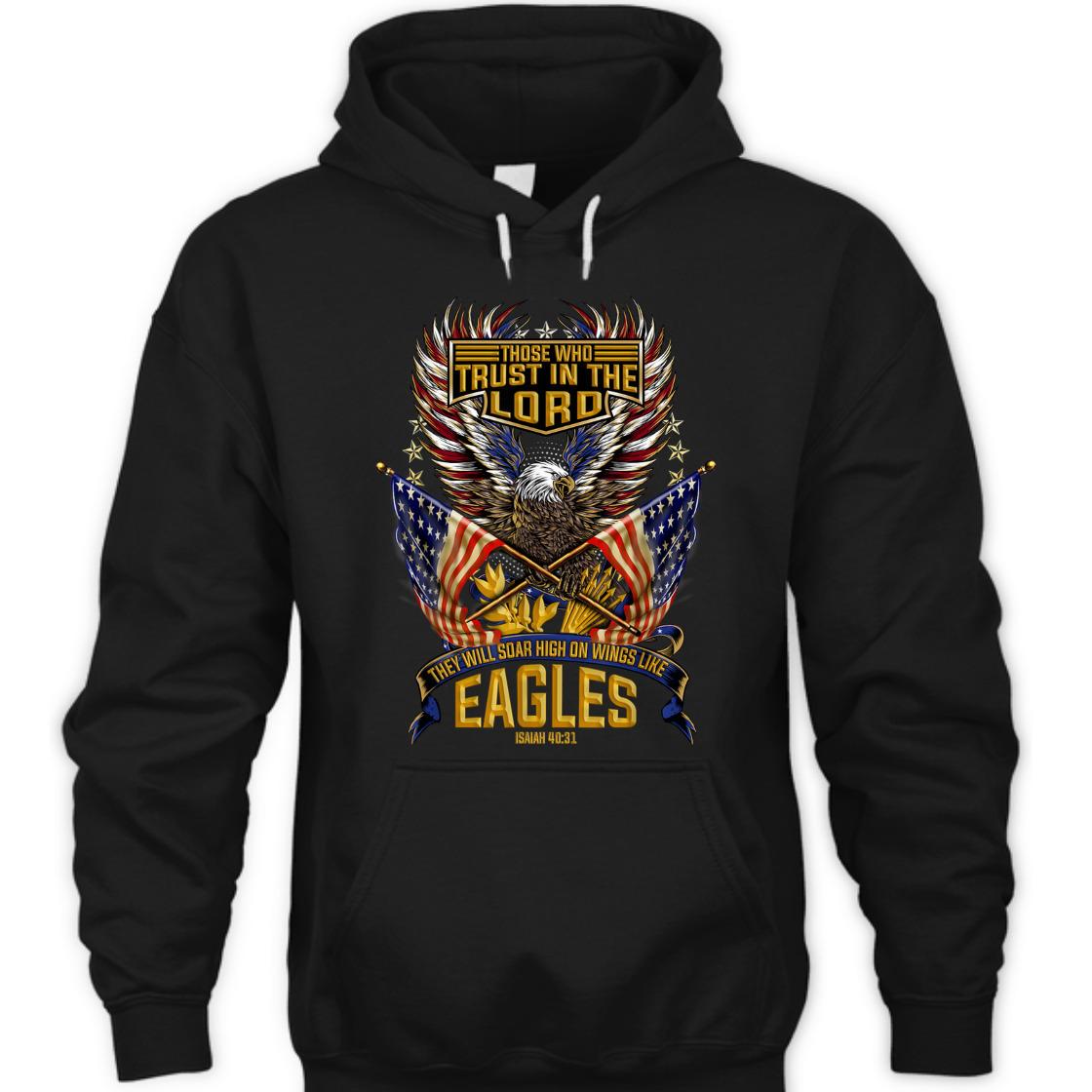 Soar On Wings Like Eagles T-Shirt Christian Patriotic With American Flag 4th Of July Soar On Wings Like Eagles T-Shirt Christian Patriotic With American Flag 4th Of July