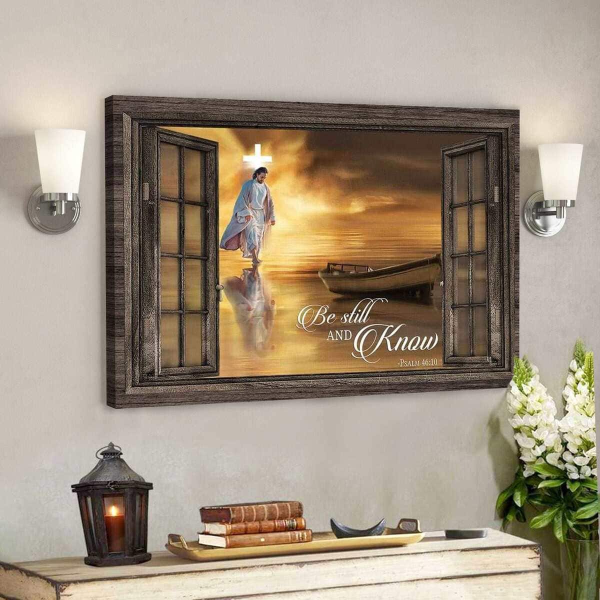 Be Still And Know Psalm 4610 Bible Verse Christian Bible Verse Scripture Canvas Wall Art