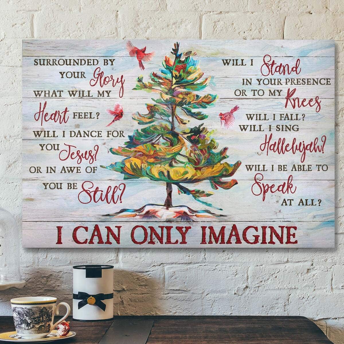Bible Verse Cardinal And Stunning Tree I Can Only Imagine Scripture Canvas Wall Art Bible Verse Cardinal And Stunning Tree I Can Only Imagine Scripture Canvas Wall Art