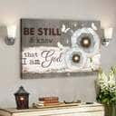 Dandelion And Butterflies Be Still And Know That I Am God Bible Verse Scripture Canvas Wall Art