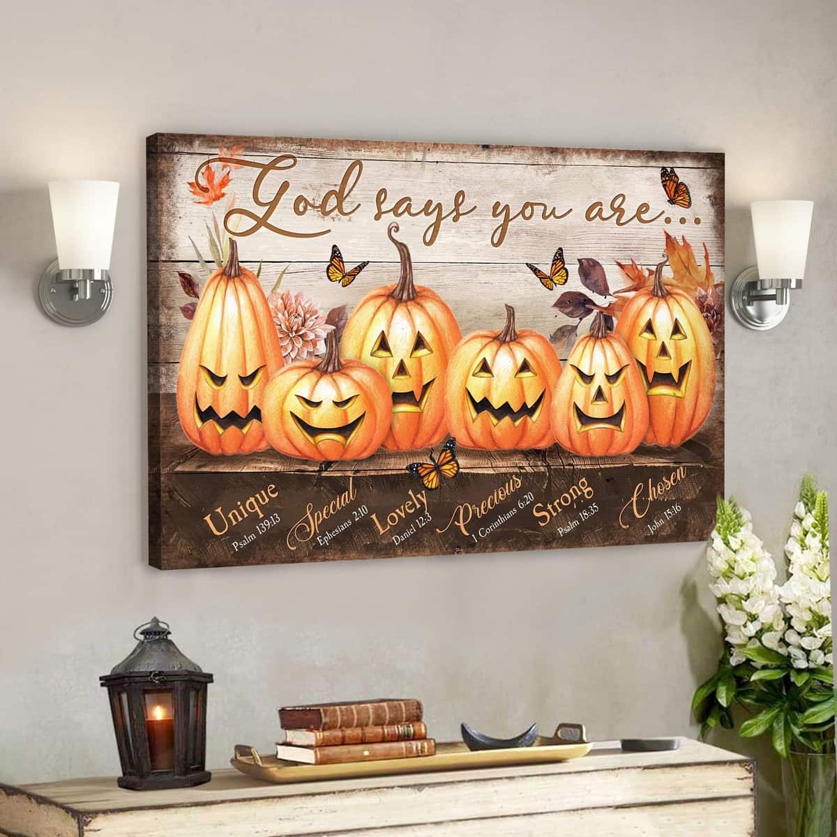 Pumpkin God Says You Are Bible Verse Scripture Canvas Wall Art Pumpkin God Says You Are Bible Verse Scripture Canvas Wall Art