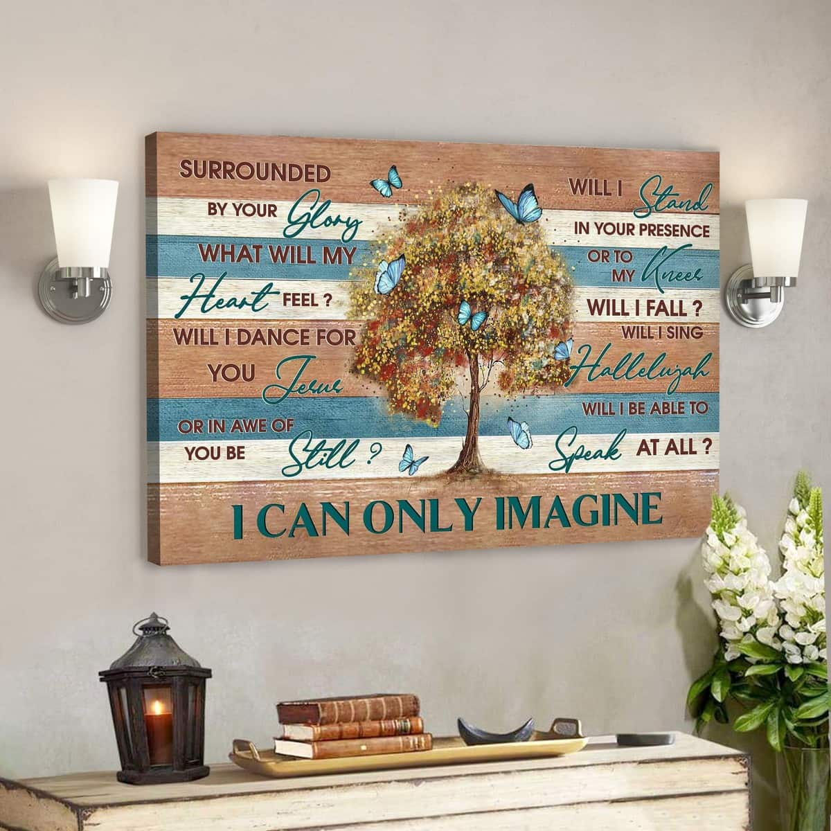 Beautiful Tree I Can Only Imagine Bible Verse Canvas Wall Art