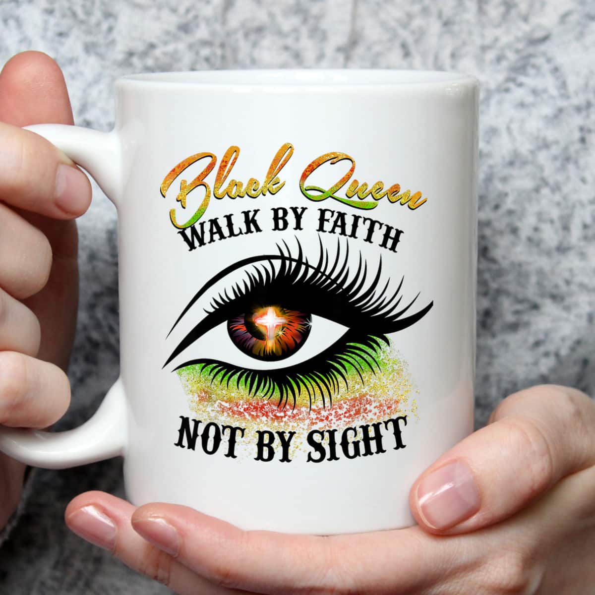 Black Queen Walk By Faith Not By Sight Christian Spiritual T-Shirt Black Queen Walk By Faith Not By Sight Christian Spiritual T-Shirt