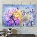 Hydrangea Just Breathe Bible Verse Scripture Canvas Wall Art Hydrangea Just Breathe Bible Verse Scripture Canvas Wall Art