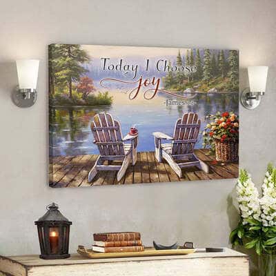 Today I Choose Joy 29 Bible Verse Scripture Canvas Wall Art