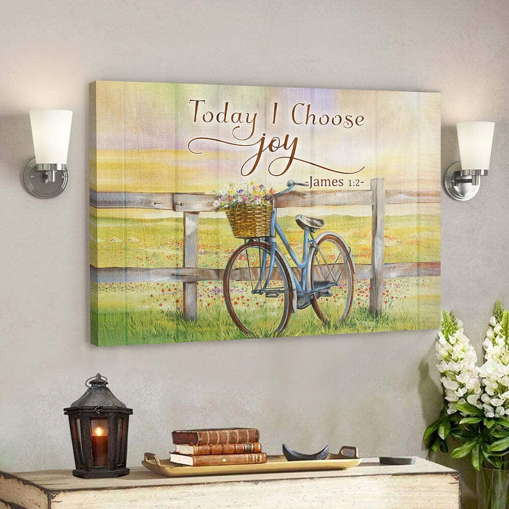 Today I Choose Joy 35 Bible Verse Scripture Canvas Wall Art