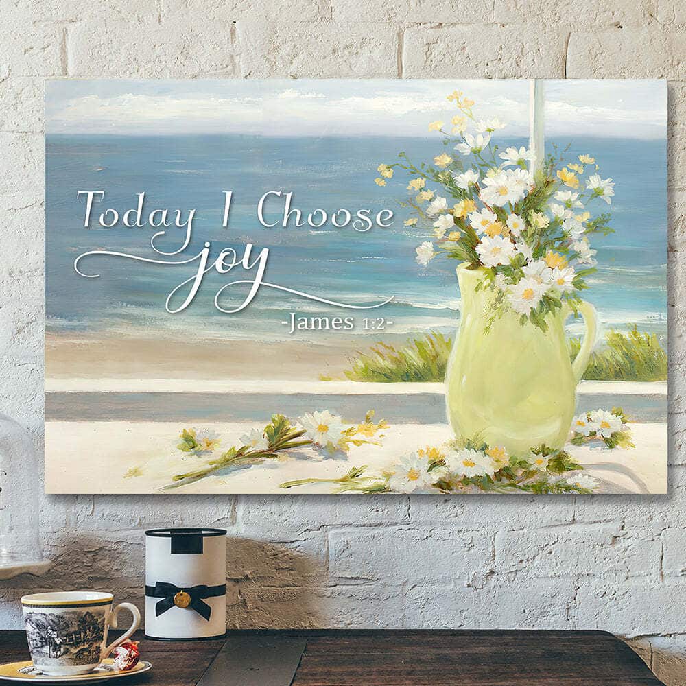 Today I Choose Joy 36 Bible Verse Scripture Canvas Wall Art Today I Choose Joy 36 Bible Verse Scripture Canvas Wall Art