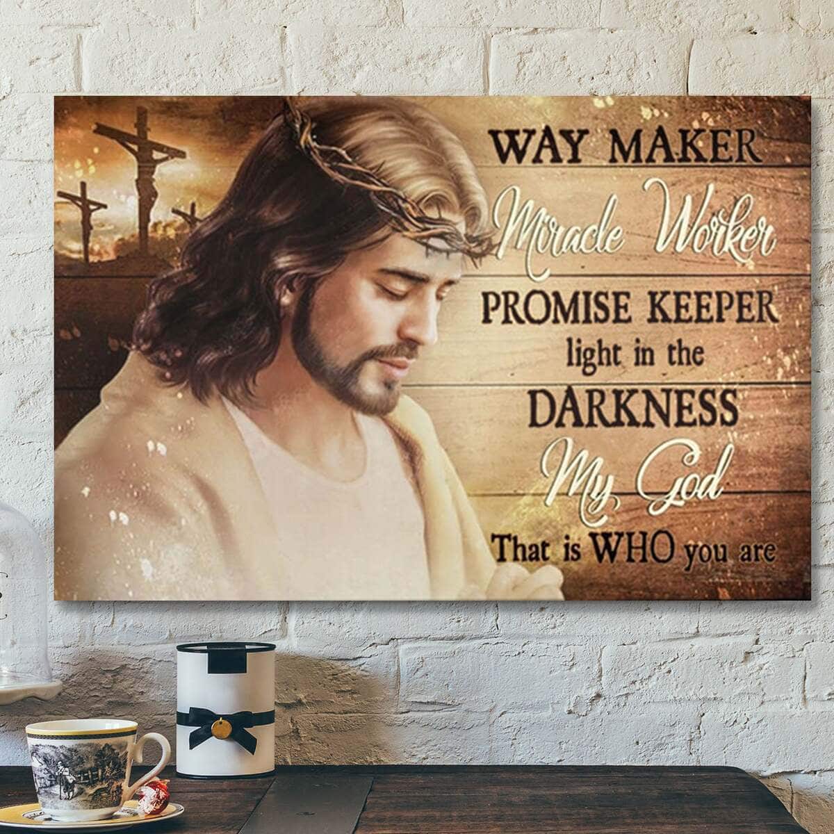 Way Maker Miracle Worker Bible Verse Scripture Canvas Wall Art Way Maker Miracle Worker Bible Verse Scripture Canvas Wall Art