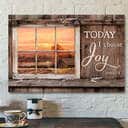 Christian Today I Choose Day Joy James 12 Bible Verse Scripture Canvas Wall Art